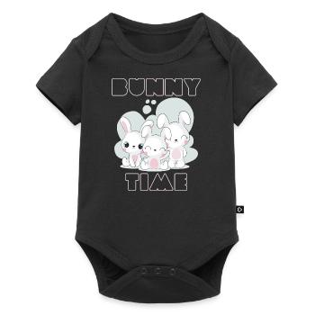 Bunny Time Rabbit Rabbits Graphique amusant - Body à manches courtes Premium Bébé - noir - Devant