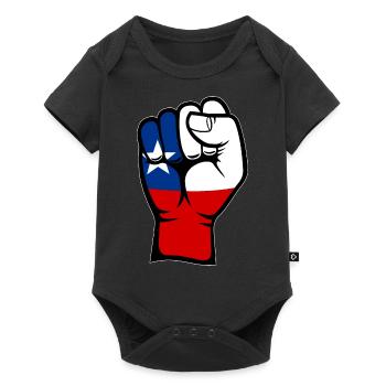 Chile Flag Fist Hand Symbol - Baby Premium short-sleeve bodysuit - black - Front
