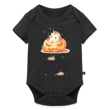 Unicorn lovers beware - ''Pumpkin Upgrade'' - Baby Premium short-sleeve bodysuit - black - Front