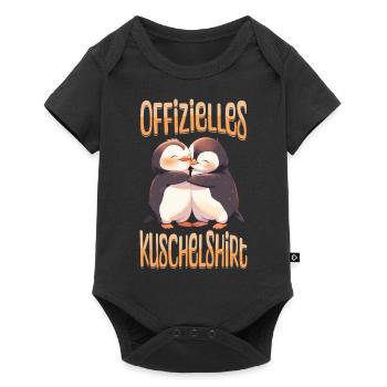 Chemise Officielle Câlin Pingouins Amour Coeur Mignon - Body à manches courtes Premium Bébé - noir - Devant