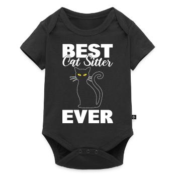 Best Cat Sitter Ever Haustiersitter - Baby Premium Kurzarmbody - Schwarz - Vorne
