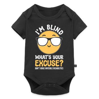Sehbehindert Augenarzt - Baby Premium Kurzarmbody - Schwarz - Vorne