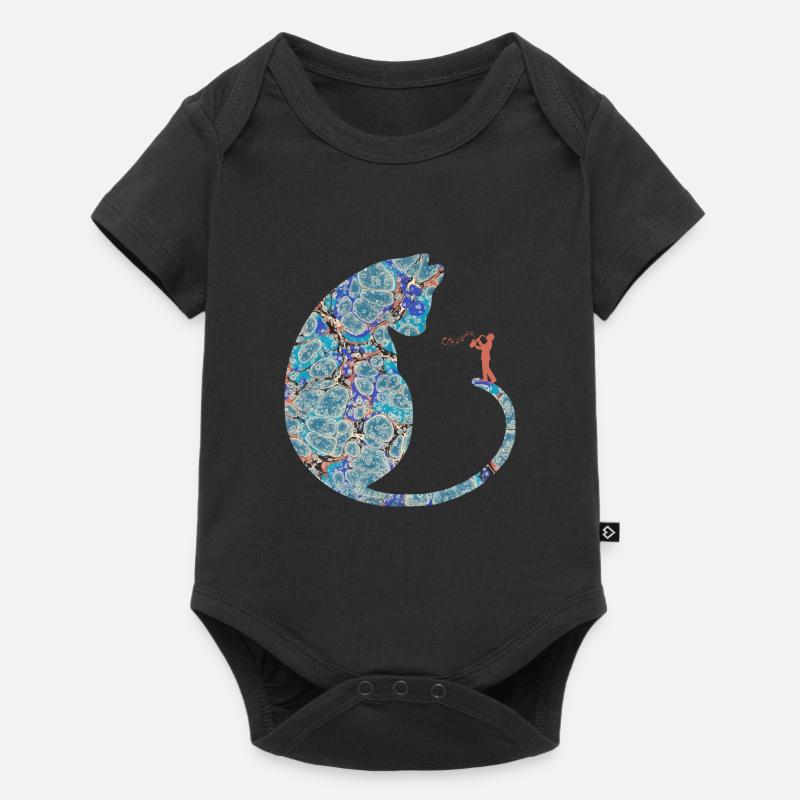 katze mit saxophon e 238 - Body à manches courtes Premium Bébé - noir