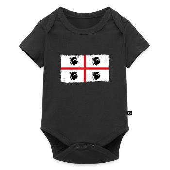 Sardinia Flag Vintage Sardinian Flag Used Look - Baby Premium short-sleeve bodysuit - black - Front