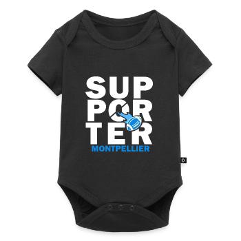 rugby montpellier fan supporter rugby - Body à manches courtes Premium Bébé - noir - Devant