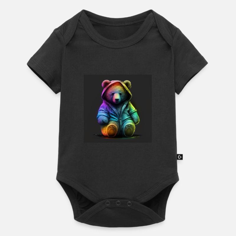 PLUSH - SWEET TEDDY BEAR - GIFT IDEA - Baby Premium short-sleeve bodysuit - black
