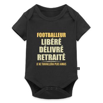 Footballeur célèbre sa retraite avec humour cadeau - Body à manches courtes Premium Bébé - noir - Devant