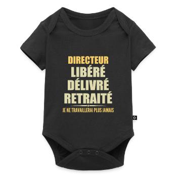 Director celebrates his retirement with humor gift - Baby Premium short-sleeve bodysuit - black - Front