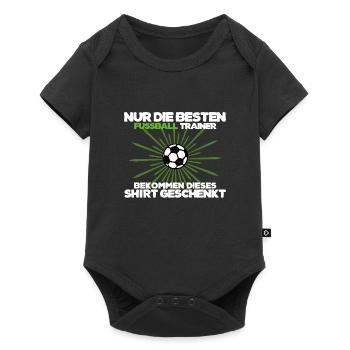 Fußball Fußballtrainer Coach Spruch Spieler - Baby Premium Kurzarmbody - Schwarz - Vorne