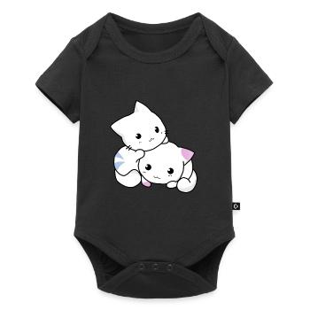 Kätzchen - Baby Premium Kurzarmbody - Schwarz - Vorne
