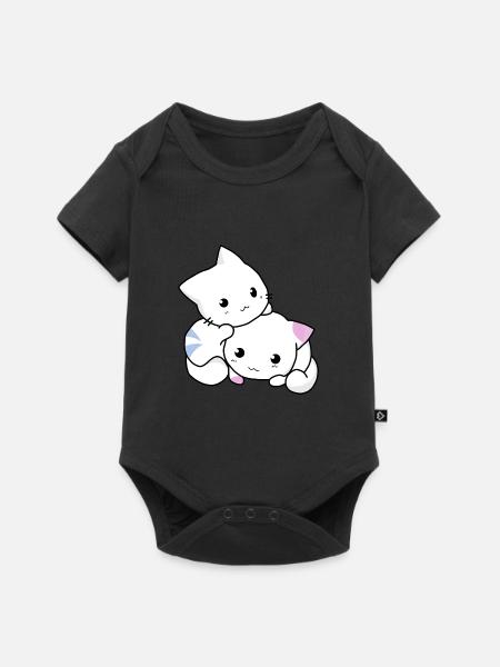 Kätzchen - Baby Premium Kurzarmbody - Schwarz