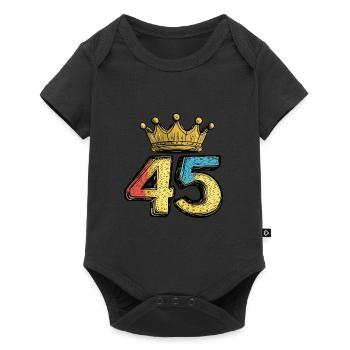 Couronne à 45 chiffres - Body à manches courtes Premium Bébé - noir - Devant