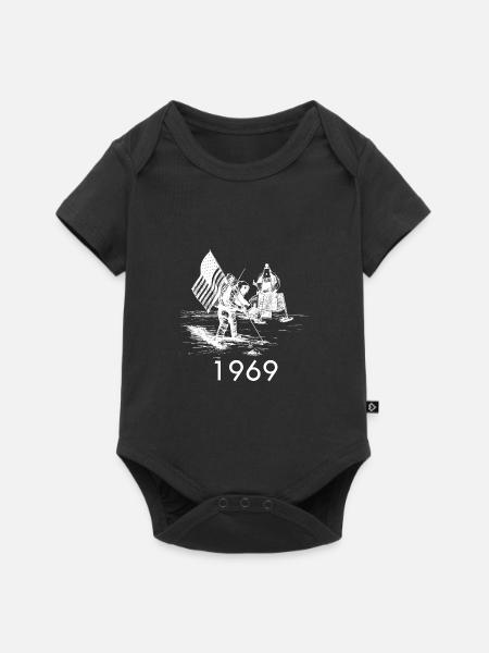 Moonlanding 1969 - Premium kortærmet baby-body  - sort