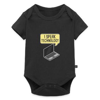 I speak technology. Computer IT Geek Repair - Baby Premium short-sleeve bodysuit - black - Front