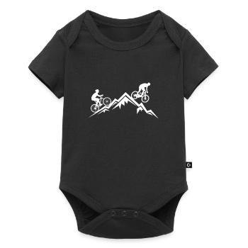 VTT montagnes vélo cadeau - Body à manches courtes Premium Bébé - noir - Devant