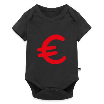 Monnaie Monnaie Euro Signe - Body à manches courtes Premium Bébé - noir - Devant