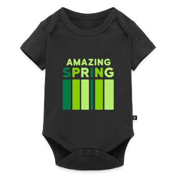 Amazing Spring (bar) - Baby Premium short-sleeve bodysuit - black - Front
