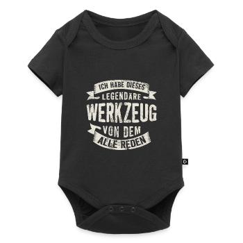 Hausmeister Werkzeug Spruch Geschenk - Baby Premium Kurzarmbody - Schwarz - Vorne