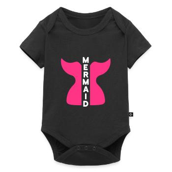 Mermaid (geteilte Meerjungfrauenflosse) - Baby Premium Kurzarmbody - Schwarz - Vorne