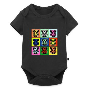 Colorful wild boar design for the wild boar fan - Baby Premium short-sleeve bodysuit - black - Front