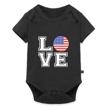 Amour États-Unis / Amour États-Unis Pays Pays - Body à manches courtes Premium Bébé - noir - Devant