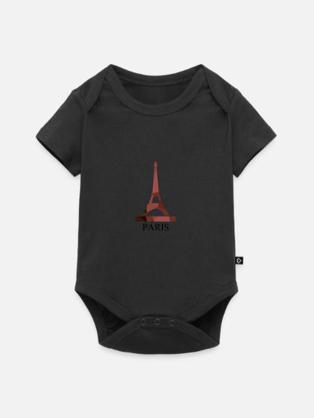 Eiffelturm - Baby Premium Kurzarmbody - Schwarz
