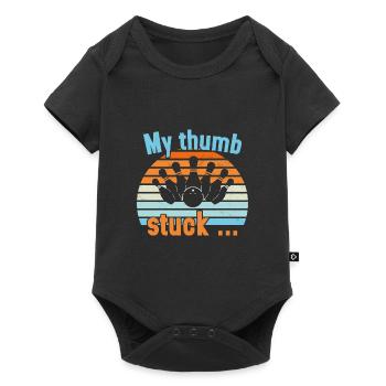 My Thumb stuck / Bowling - Baby Premium Kurzarmbody - Schwarz - Vorne
