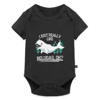 Ocean Animal Lovers Beluga Whale Gift Beluga - Baby Premium short-sleeve bodysuit - black - Front