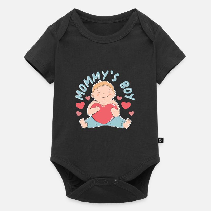 Mommys Boy - Baby Premium Kurzarmbody - Schwarz