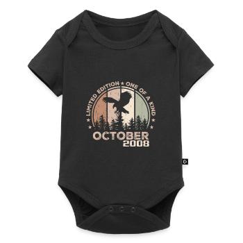 Unvergleichlich seit Oktober 2008 16 Jubiläum - Baby Premium Kurzarmbody - Schwarz - Vorne