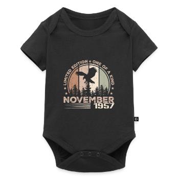 Unvergleichlich seit November 1957 67 Jubiläum - Baby Premium Kurzarmbody - Schwarz - Vorne