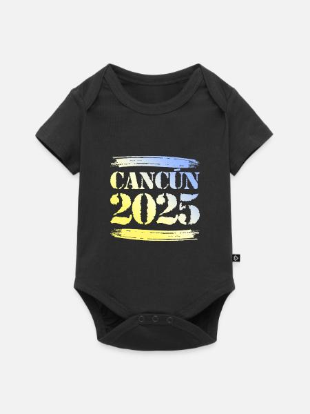 Cancun 2025 - Baby Premium Kurzarmbody - Schwarz