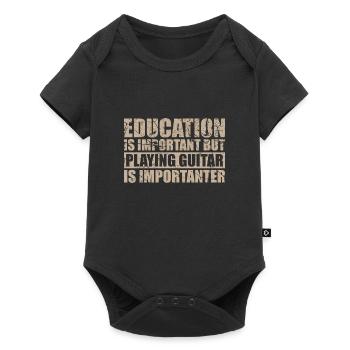 Playing guitar is importanter - Musik - Baby Premium Kurzarmbody - Schwarz - Vorne