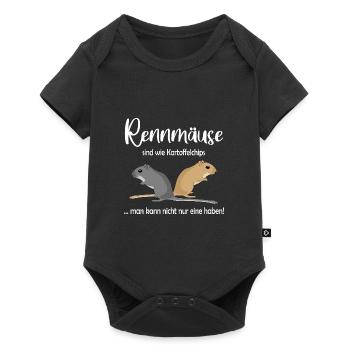 Rennmäuse sind wie Kartoffelchips - Baby Premium Kurzarmbody - Schwarz - Vorne