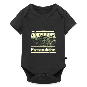Parasaurolophus, cooles Dinosaurier Kids Design - Baby Premium Kurzarmbody - Schwarz - Vorne