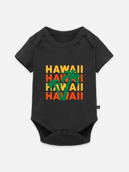 Hawaii Hawaii Hawaii Hawaii (Palmen) - Premium kortærmet baby-body  - sort