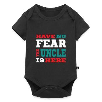 Have no Fear the Uncle is here, Onkel Design - Baby Premium short-sleeve bodysuit - black - Front