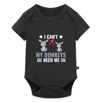 Je ne peux pas offrir un animal cadeau à un âne - Body à manches courtes Premium Bébé - noir - Devant