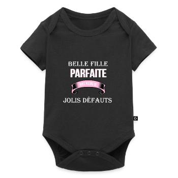 belle fille cadeau humour - Body à manches courtes Premium Bébé - noir - Devant
