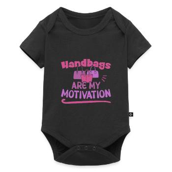 Handbags are my Motivation / Handbag Shopping - Baby Premium short-sleeve bodysuit - black - Front