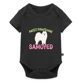 MostPAWSOME Samoyed - Baby Premium short-sleeve bodysuit - black - Front