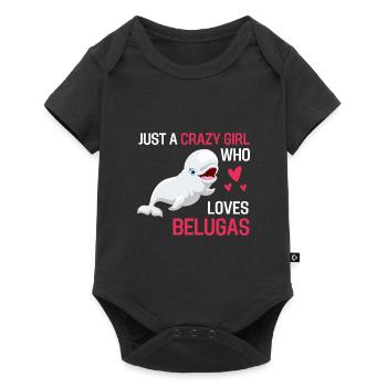 Whale Girl Ocean Animal Lovers Gift Beluga - Baby Premium short-sleeve bodysuit - black - Front
