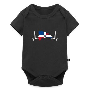 Dominican Republic Flag Dom Rep Flag Travel - Baby Premium short-sleeve bodysuit - black - Front