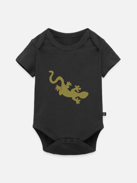 Gecko - Baby Premium Kurzarmbody - Schwarz