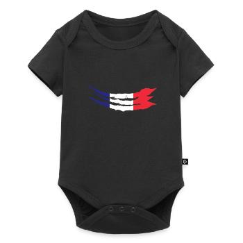 Drapeau de la France Look utilisé Drapeau de la France - Body à manches courtes Premium Bébé - noir - Devant
