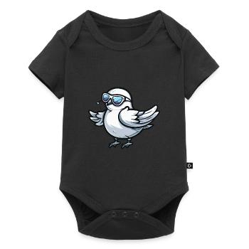 Colombe oiseau animal cool - Body à manches courtes Premium Bébé - noir - Devant