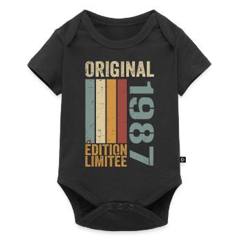 1987 | Édition Limitée cadeau d'anniversaire 1987 - Body à manches courtes Premium Bébé - noir - Devant