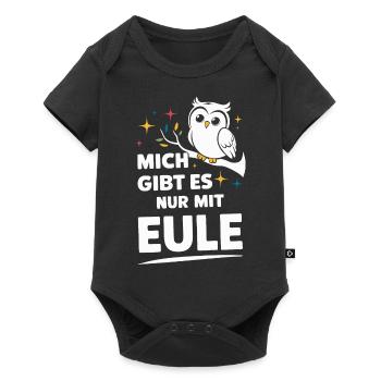 oiseau de nuit hibou hibou oiseau - Body à manches courtes Premium Bébé - noir - Devant