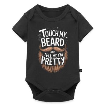 Bart Schnurrbart Bärtige Männer - Baby Premium Kurzarmbody - Schwarz - Vorne