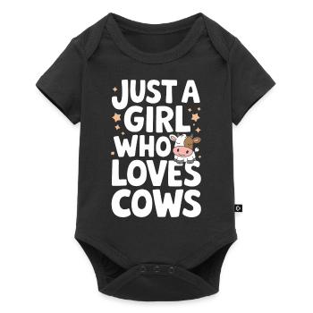 Éleveur de vaches Ferme Éleveur de vaches - Body à manches courtes Premium Bébé - noir - Devant